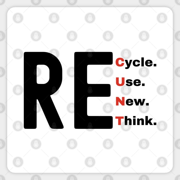 Recycle Reuse Renew Rethink Sticker by Xtian Dela ✅